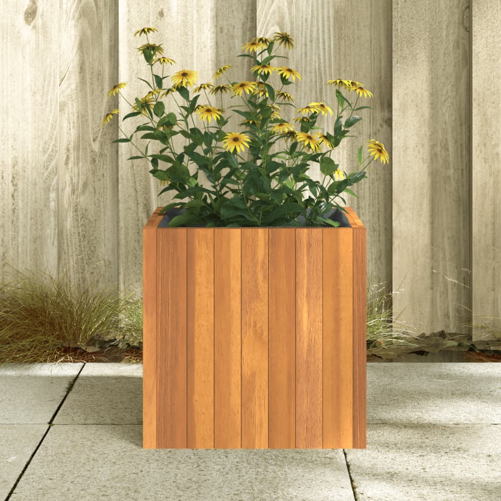 Garden Planter 13.8"x13.8"x13.8" Solid Wood Acacia