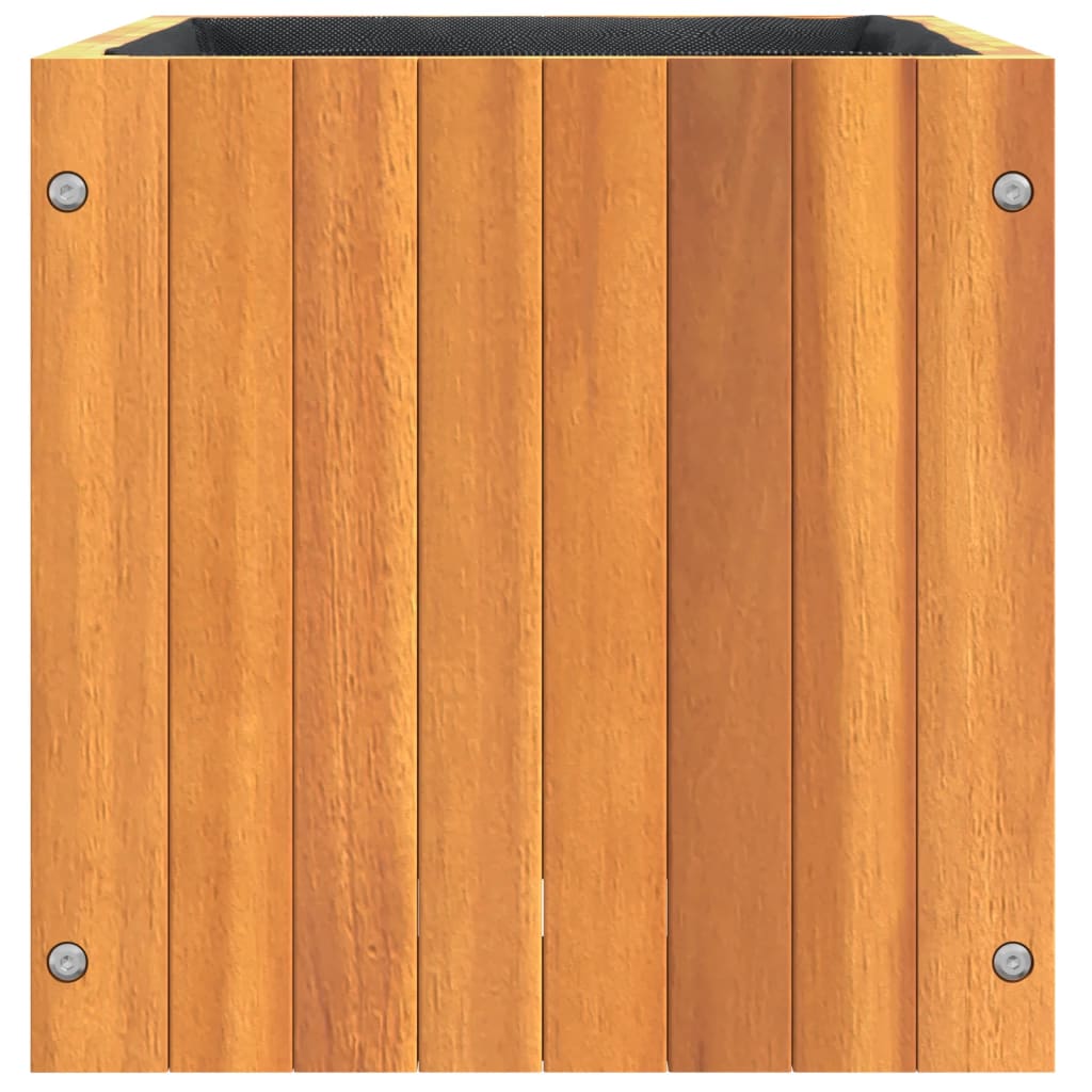 Garden Planter 13.8"x13.8"x13.8" Solid Wood Acacia