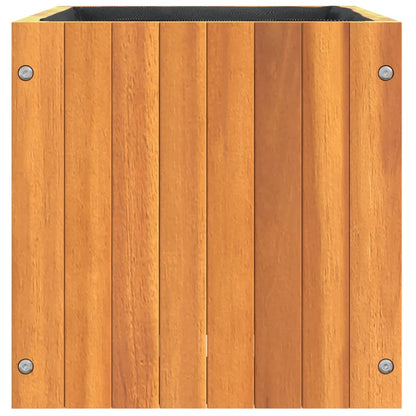 Garden Planter 13.8"x13.8"x13.8" Solid Wood Acacia