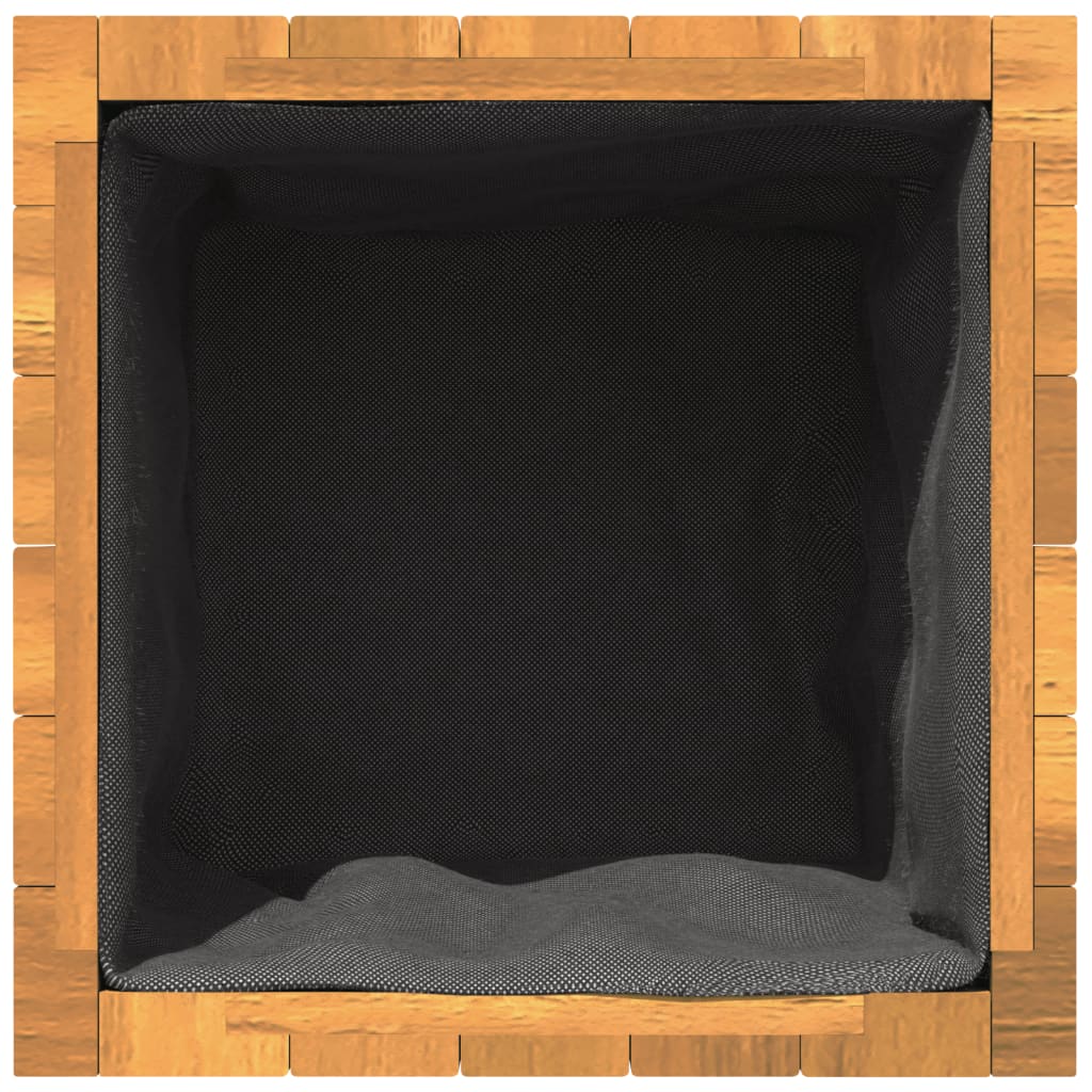 Garden Planter 13.8"x13.8"x13.8" Solid Wood Acacia