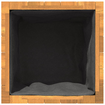 Garden Planter 13.8"x13.8"x13.8" Solid Wood Acacia