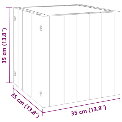 Garden Planter 13.8"x13.8"x13.8" Solid Wood Acacia