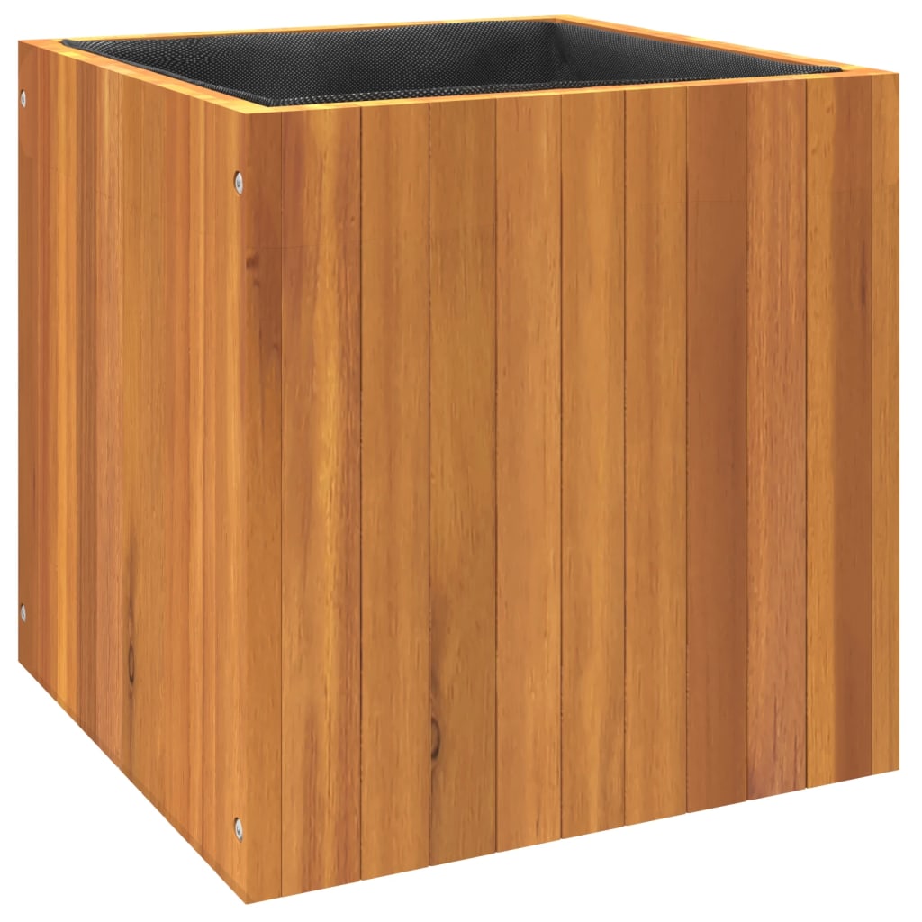 Garden Planter 17.7"x17.7"x17.7" Solid Wood Acacia
