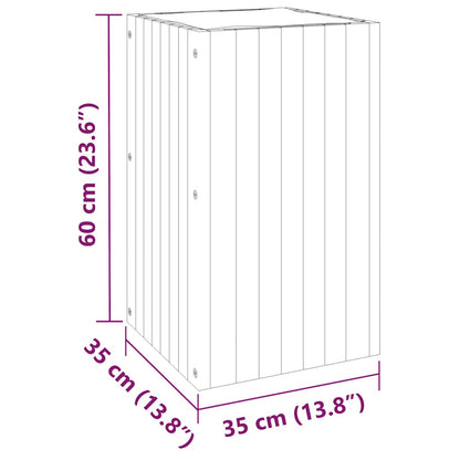 Garden Planter 13.8"x13.8"x23.6" Solid Wood Acacia