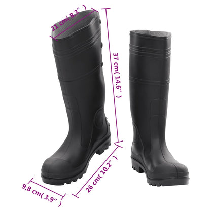 Rain Boots Black Size 38 PVC