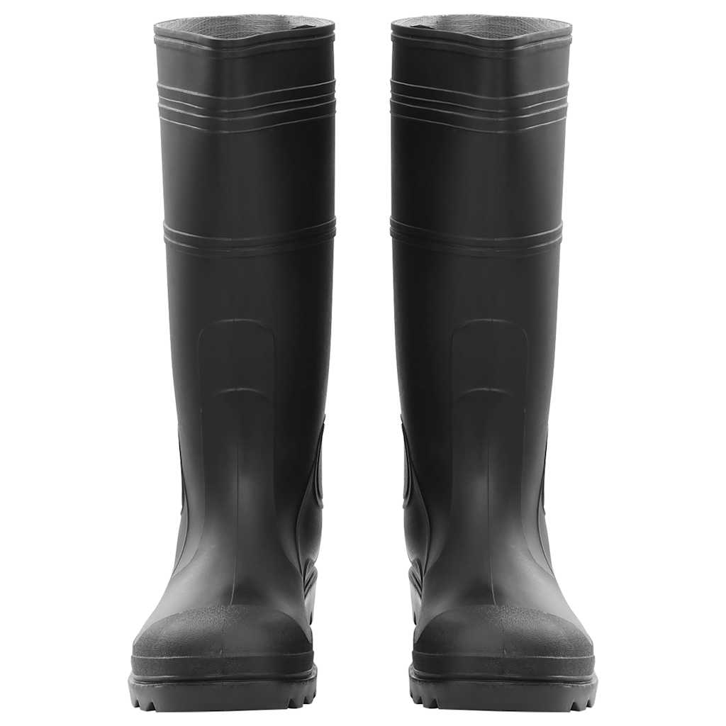 Rain Boots Black Size 45 PVC