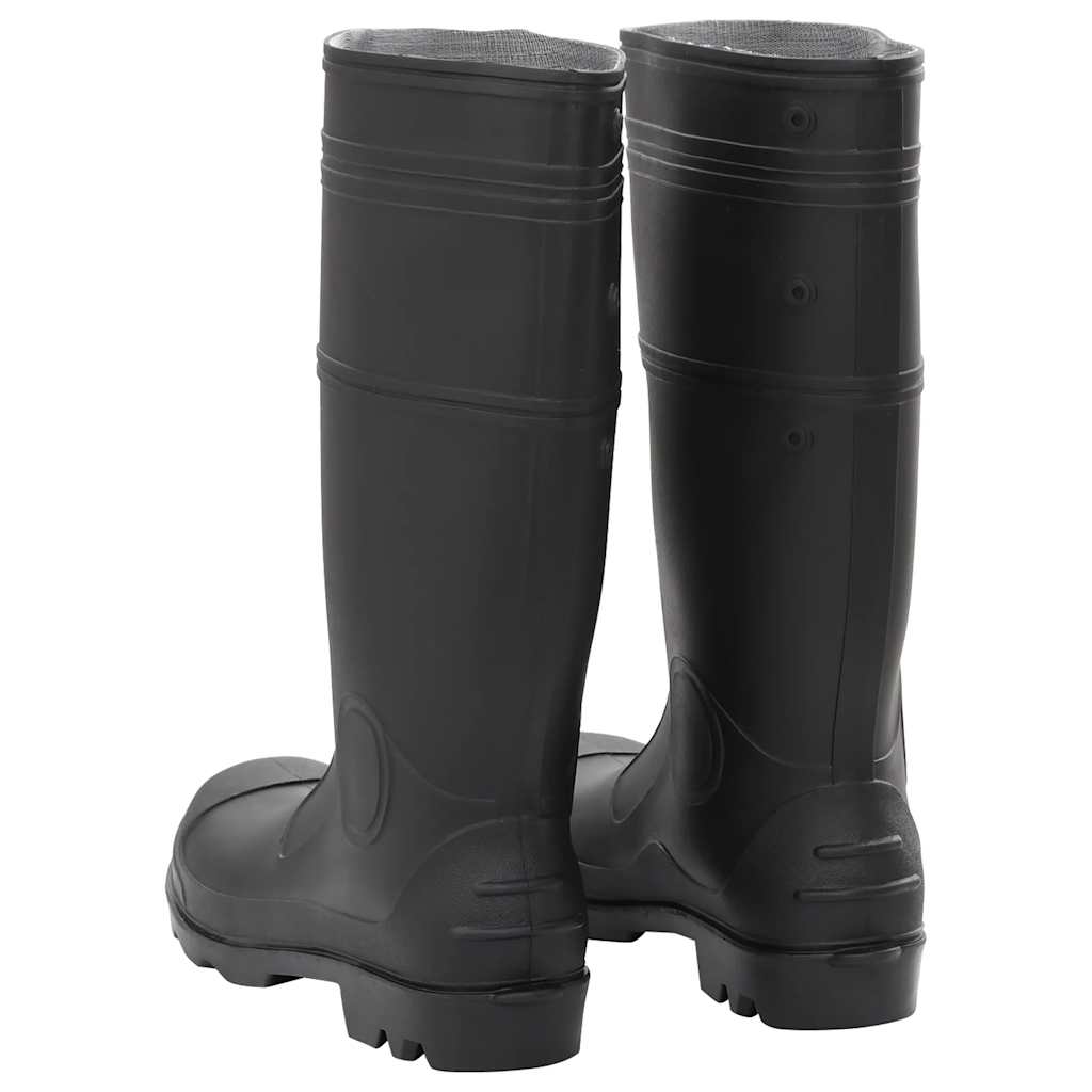 Rain Boots Black Size 45 PVC