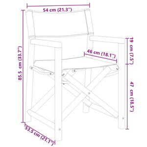 Folding Garden Chairs 2 pcs Cream White Fabric