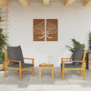 Patio Sofa Chair 2pcs with Cushion Solid Wood Acacia