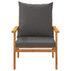 Patio Sofa Chair 2pcs with Cushion Solid Wood Acacia