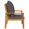 Patio Sofa Chair 2pcs with Cushion Solid Wood Acacia