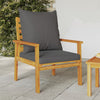 Patio Sofa Chair 2pcs with Cushion Solid Wood Acacia