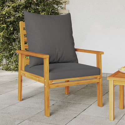 Patio Sofa Chair 2pcs with Cushion Solid Wood Acacia