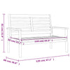 Patio Sofa Bench 47.2" Solid Wood Acacia