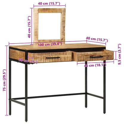 Dressing Table Brown 100 x 40 x 120 cm Solid Mango wood