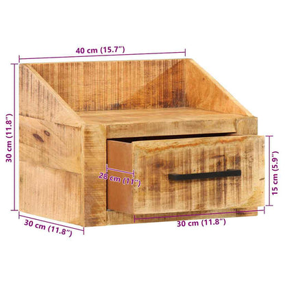 Bedside Cabinet Brown 40 x 30 x 30 cm Solid Mango Wood