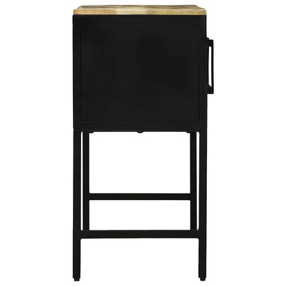 Console Table with Door Brown 100 x 35 x 70 cm Solid mango wood