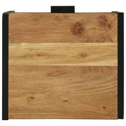 Bedside Table Brown 40 x 35 x 50 cm Solid Acacia Wood and Metal