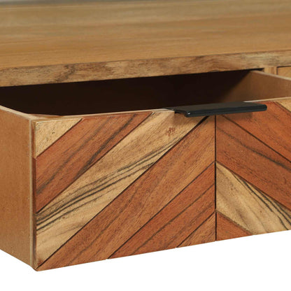 TV Cabinet with Drawer Brown 100 x 35 x 50 cm Solid Acacia Wood