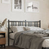 Metal Headboard Black 120cm