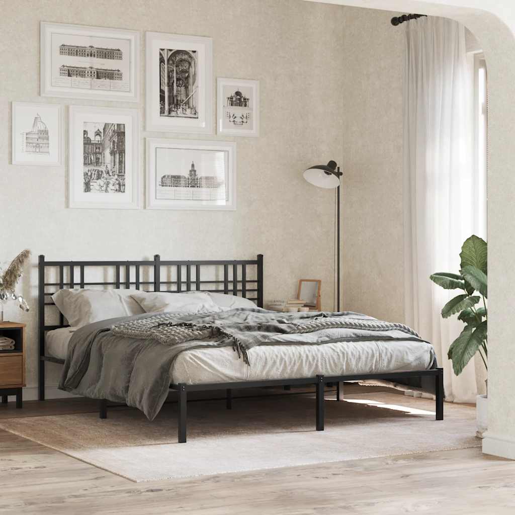 Metal Replace Headboard Black 160cm