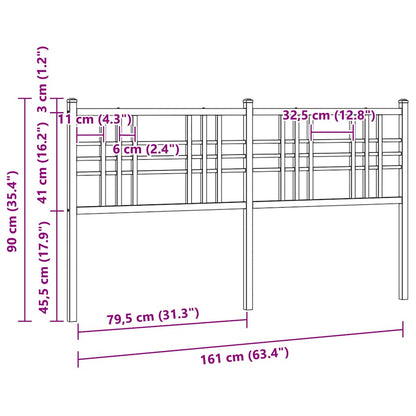 Metal Replace Headboard Black 160cm