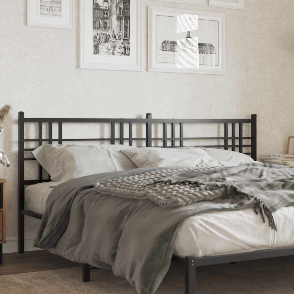 Metal Replace Headboard Black 200cm