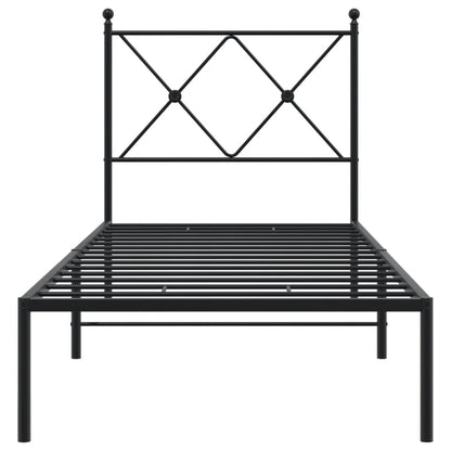 Bed Frame | Black | Powder-Coated Steel | Single | Bed Frame