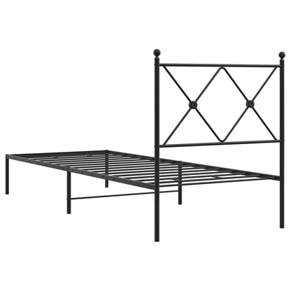 Bed Frame | Black | Powder-Coated Steel | Single | Bed Frame