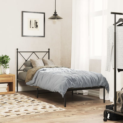Bed Frame | Black | Powder-Coated Steel | Single | Bed Frame