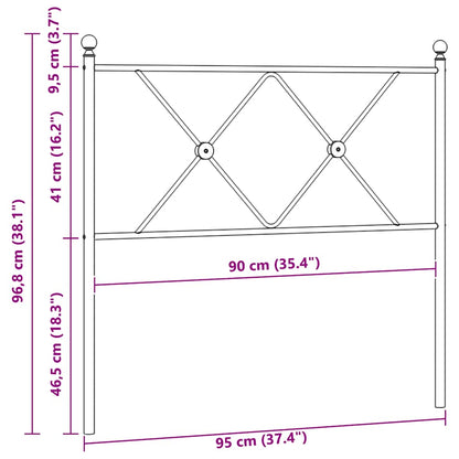 Metal Replace Headboard Black 90cm