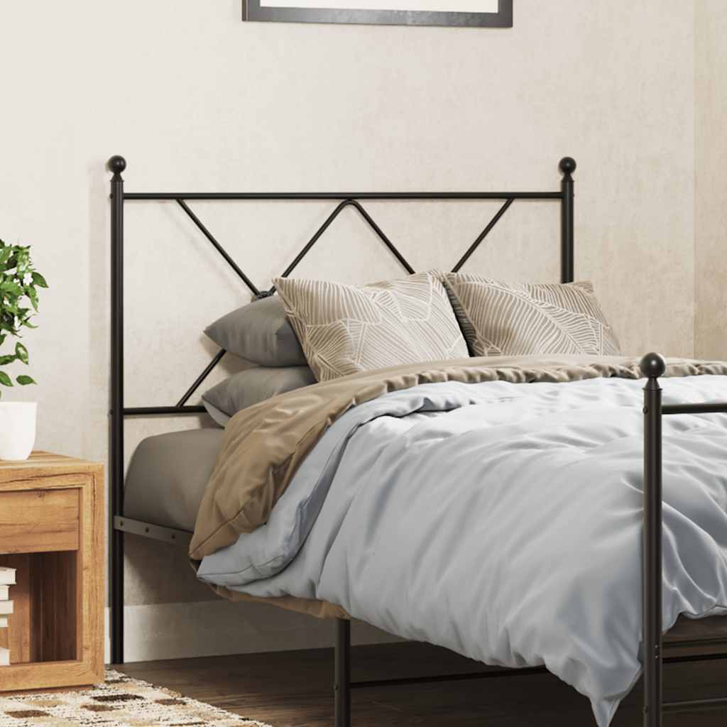 Metal Replace Headboard Black 90cm