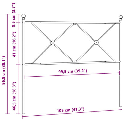 Metal Replace Headboard Black 100cm