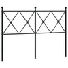 Metal Headboard Black 120cm