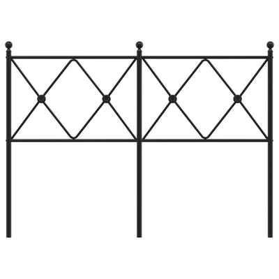 Metal Headboard Black 120cm