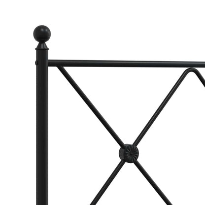 Metal Replace Headboard Black 120cm