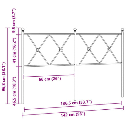 Metal Replace Headboard Black 137cm