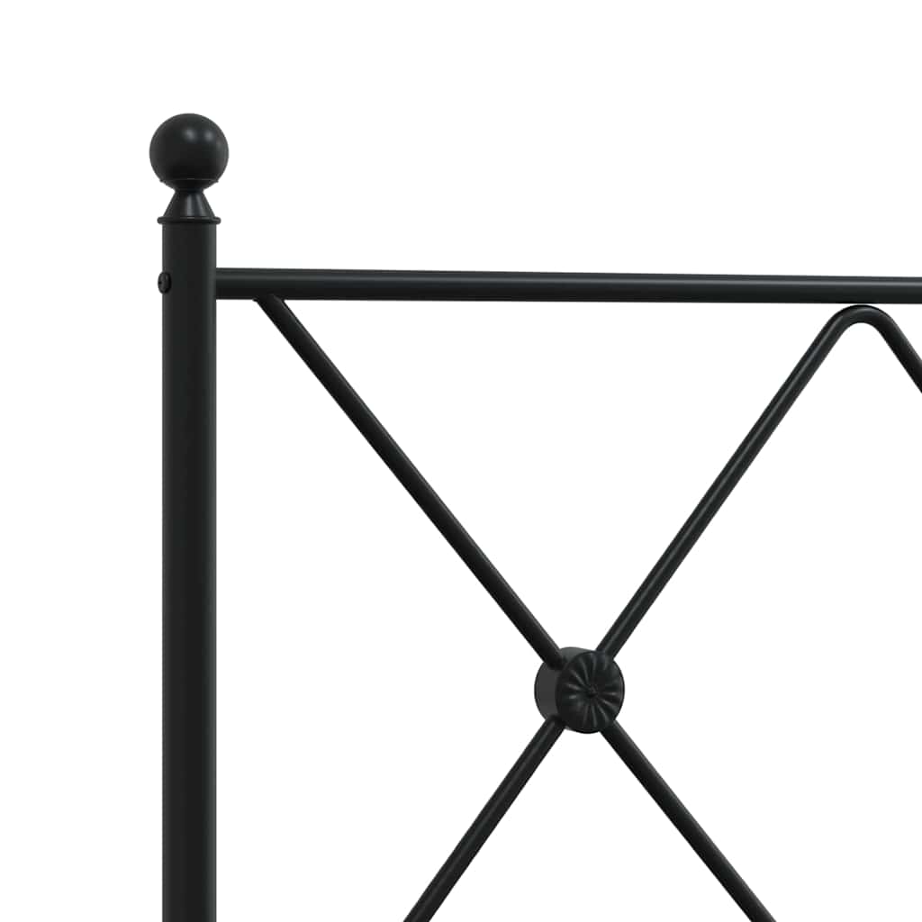 Metal Replace Headboard Black 160cm