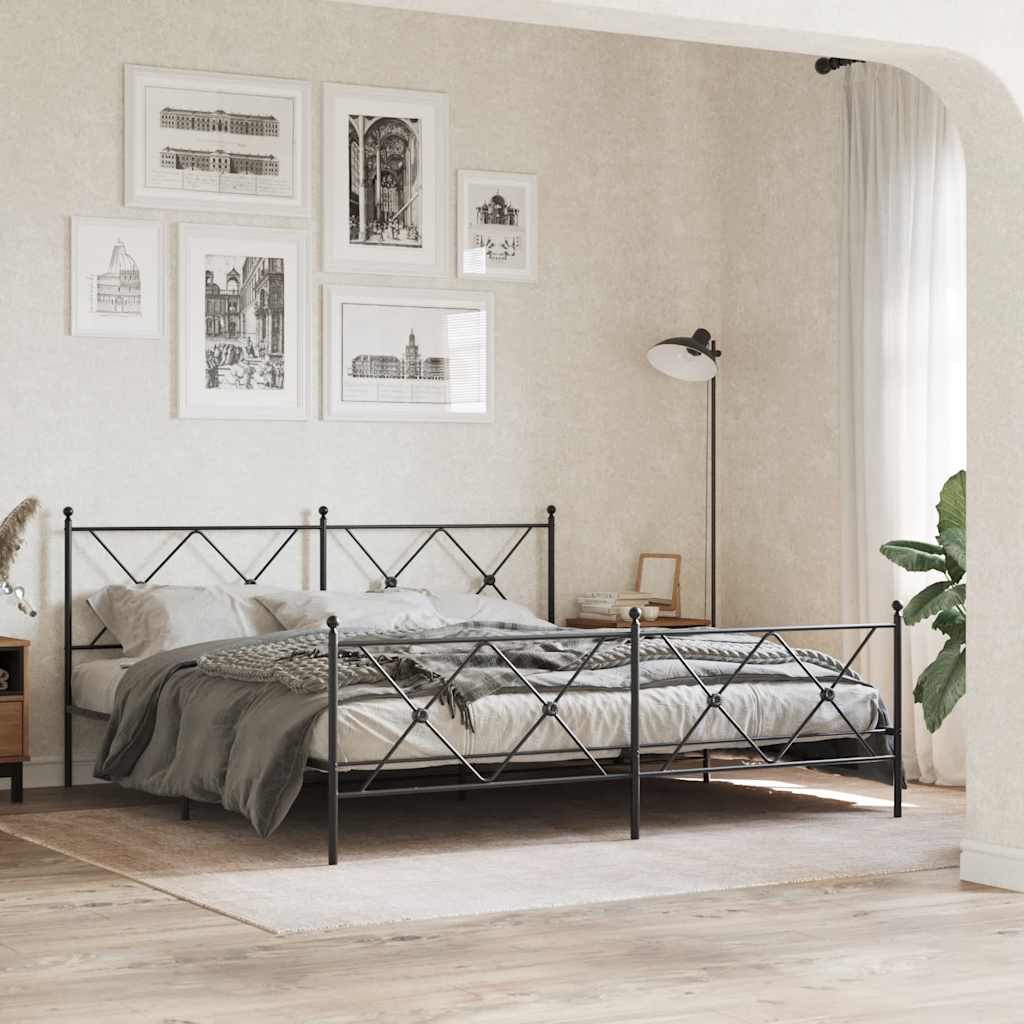 Metal Replace Headboard Black 180cm