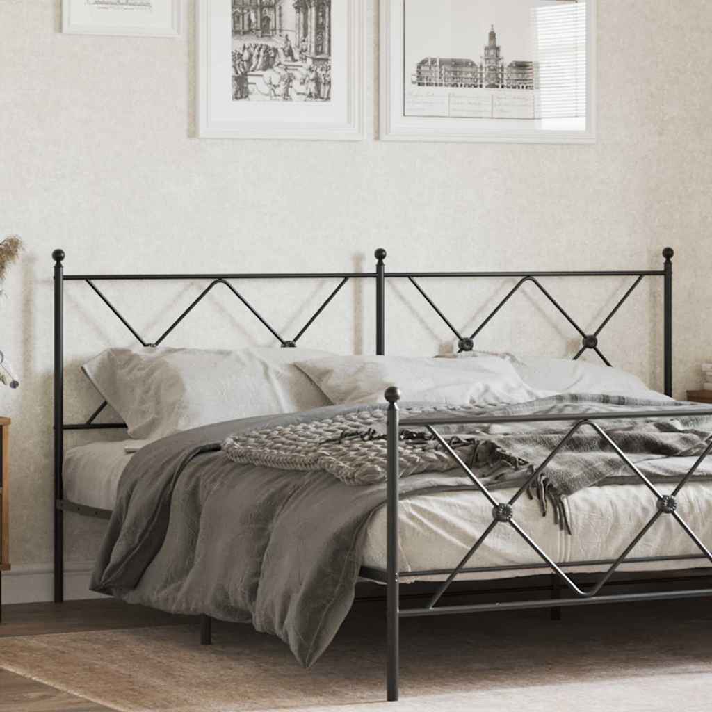 Metal Replace Headboard Black 180cm