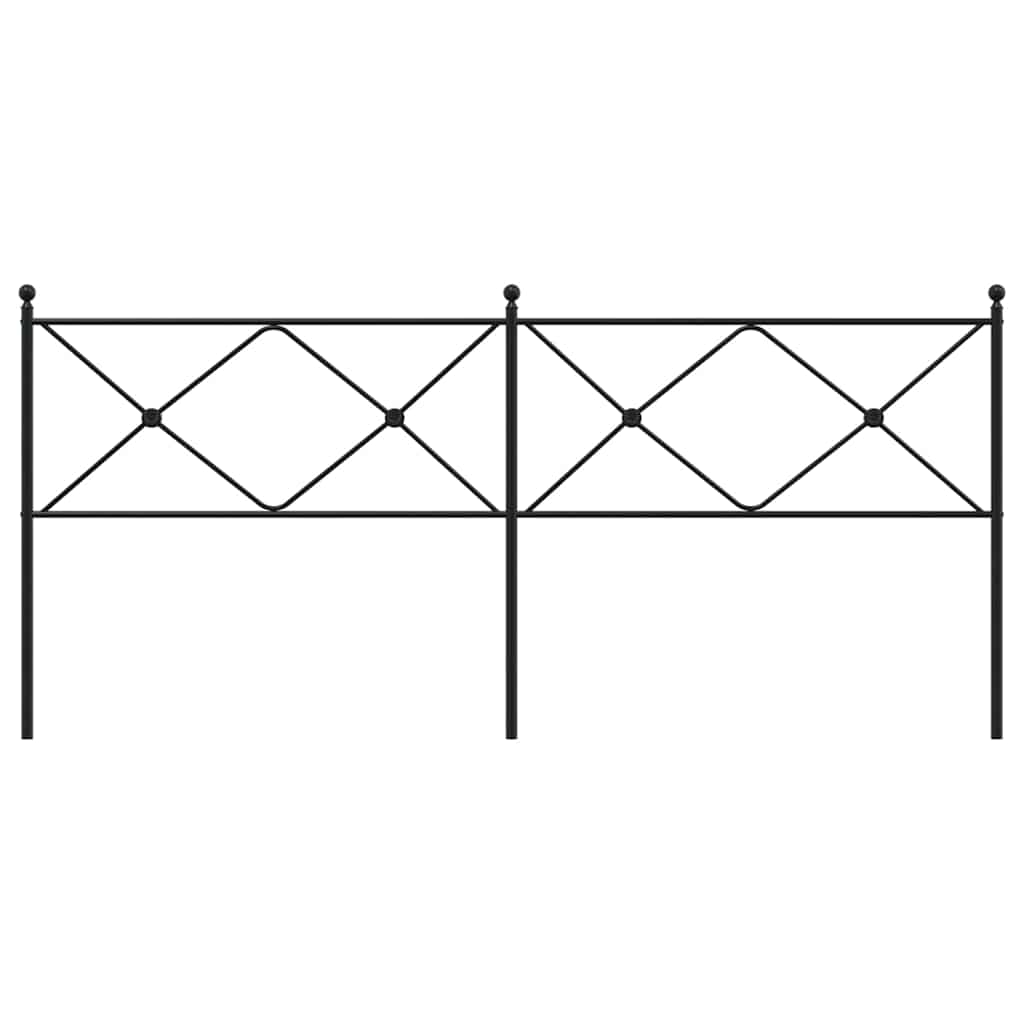 Metal Replace Headboard Black 200cm