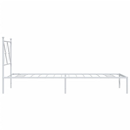 Bed Frame | White | Powder-Coated Steel | Single | Bed Frame
