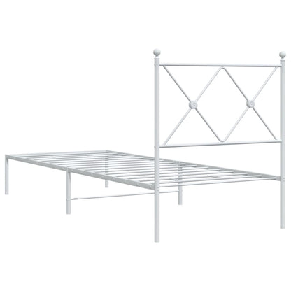 Bed Frame | White | Powder-Coated Steel | Single | Bed Frame