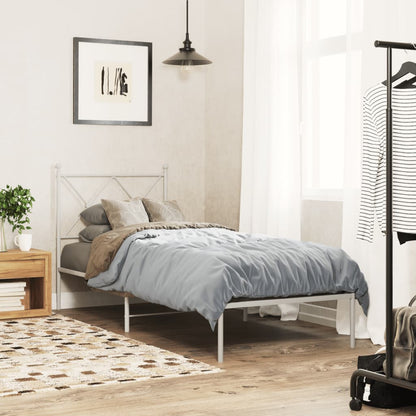 Bed Frame | White | Powder-Coated Steel | Single | Bed Frame
