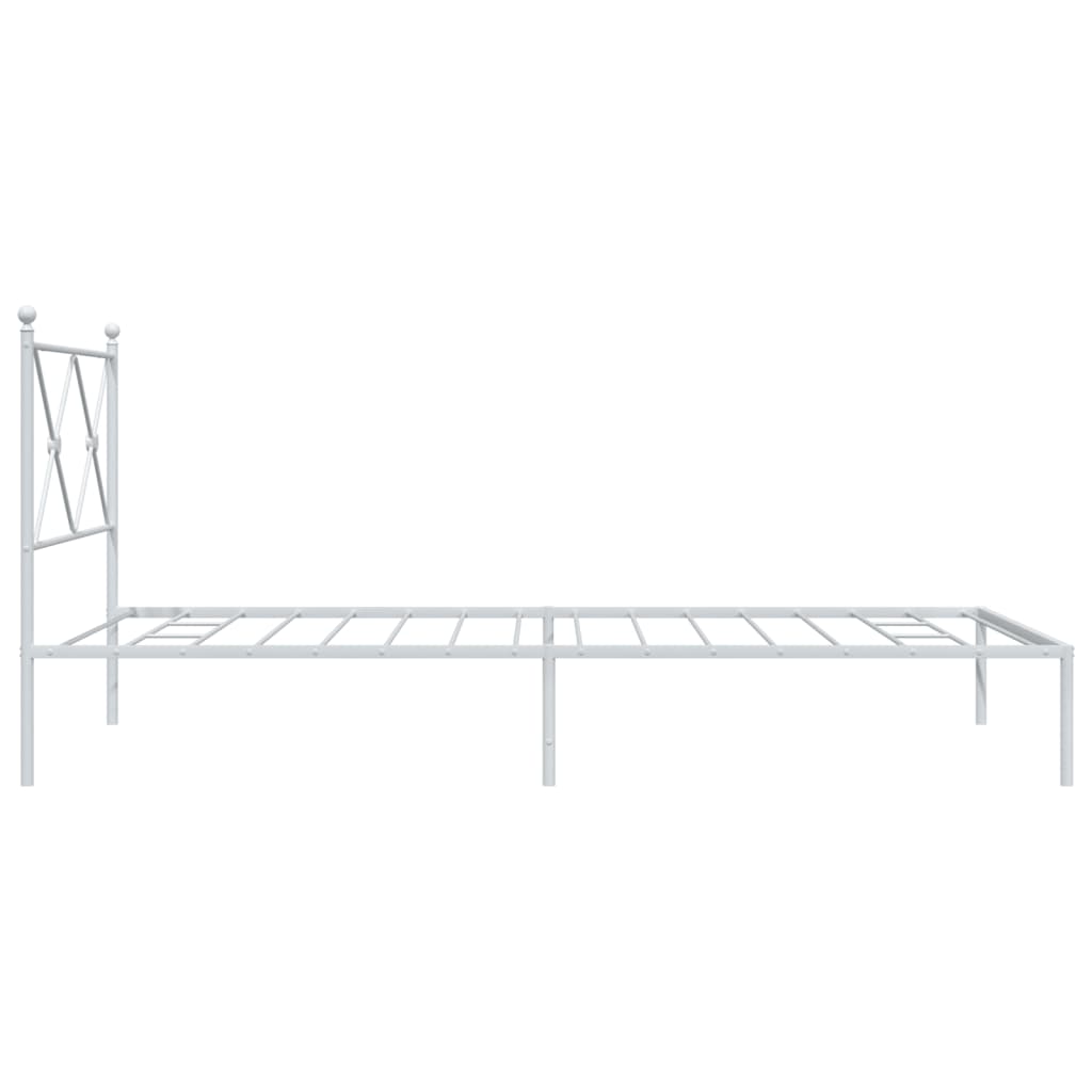 Bed Frame | White | Powder-coated Steel | Single |  Durable  | Bed Frame