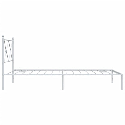 Bed Frame White Powder-coated steel Single Durable Bed Frame