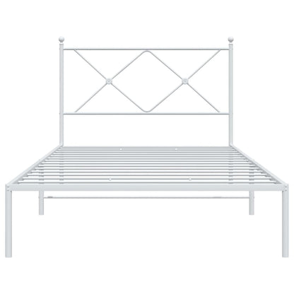 Bed Frame | White | Powder-Coated Steel | Single | Bed Frame