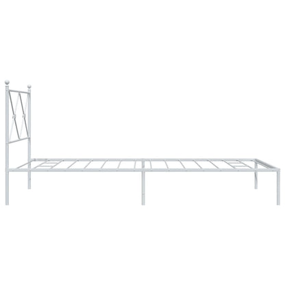 Bed Frame | White | Powder-Coated Steel | Single | Bed Frame
