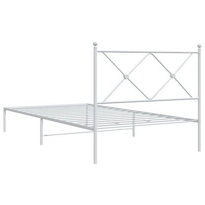Bed Frame | White | Powder-Coated Steel | Single | Bed Frame