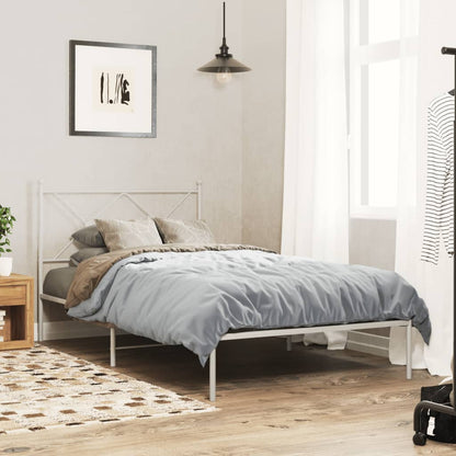 Bed Frame | White | Powder-Coated Steel | Single | Bed Frame